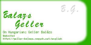balazs geller business card